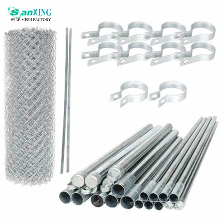 Sustainable Wholesale Industry Used hot Dipped Galvanized PVC coated Iron Wire Mesh Chain Link Fence For Baseball Fields