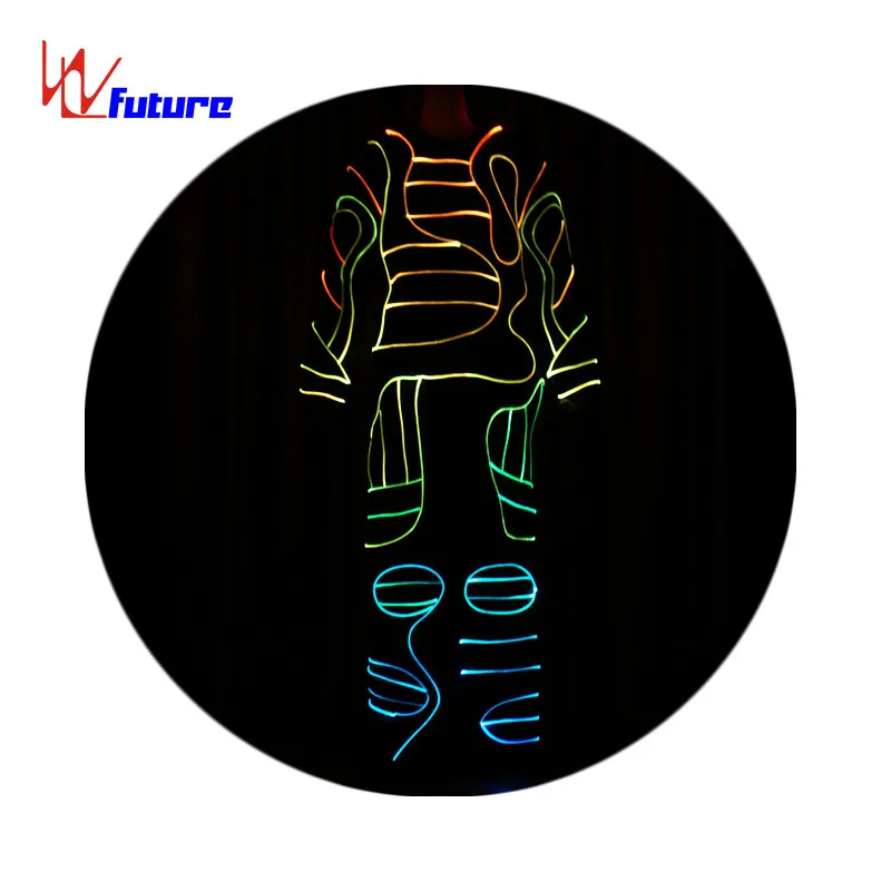 Fiber optic lighting Performance Clothes Ballroom Performance Wear Dance Costumes For Unisex
