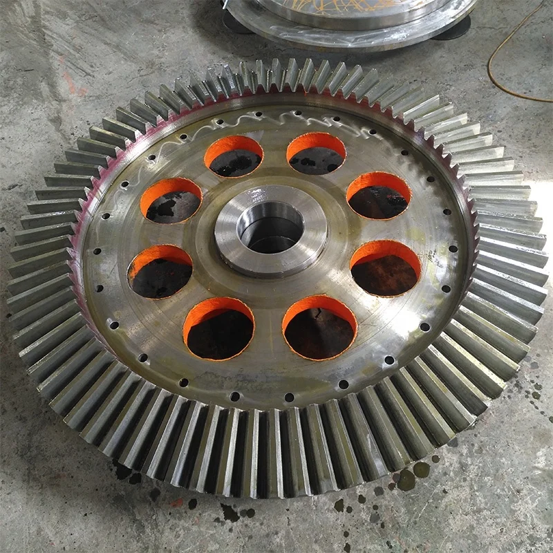 cnc lathe machining forged steel coal mill double helical gear custom pinion spur bevel gear