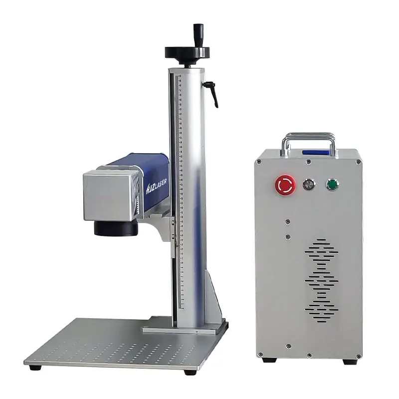 Split Type Mini Laser Fiber Marking and Engraving Machine for Label Name Plate Tag Signage Jewelry Souvenir Metal Nonmetal