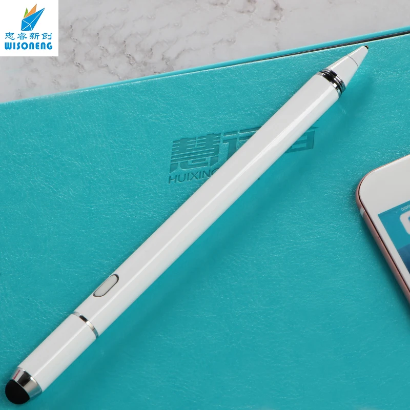 No laser thick disc touch screen white stylus pen usb charging for cell phone and notebook writing