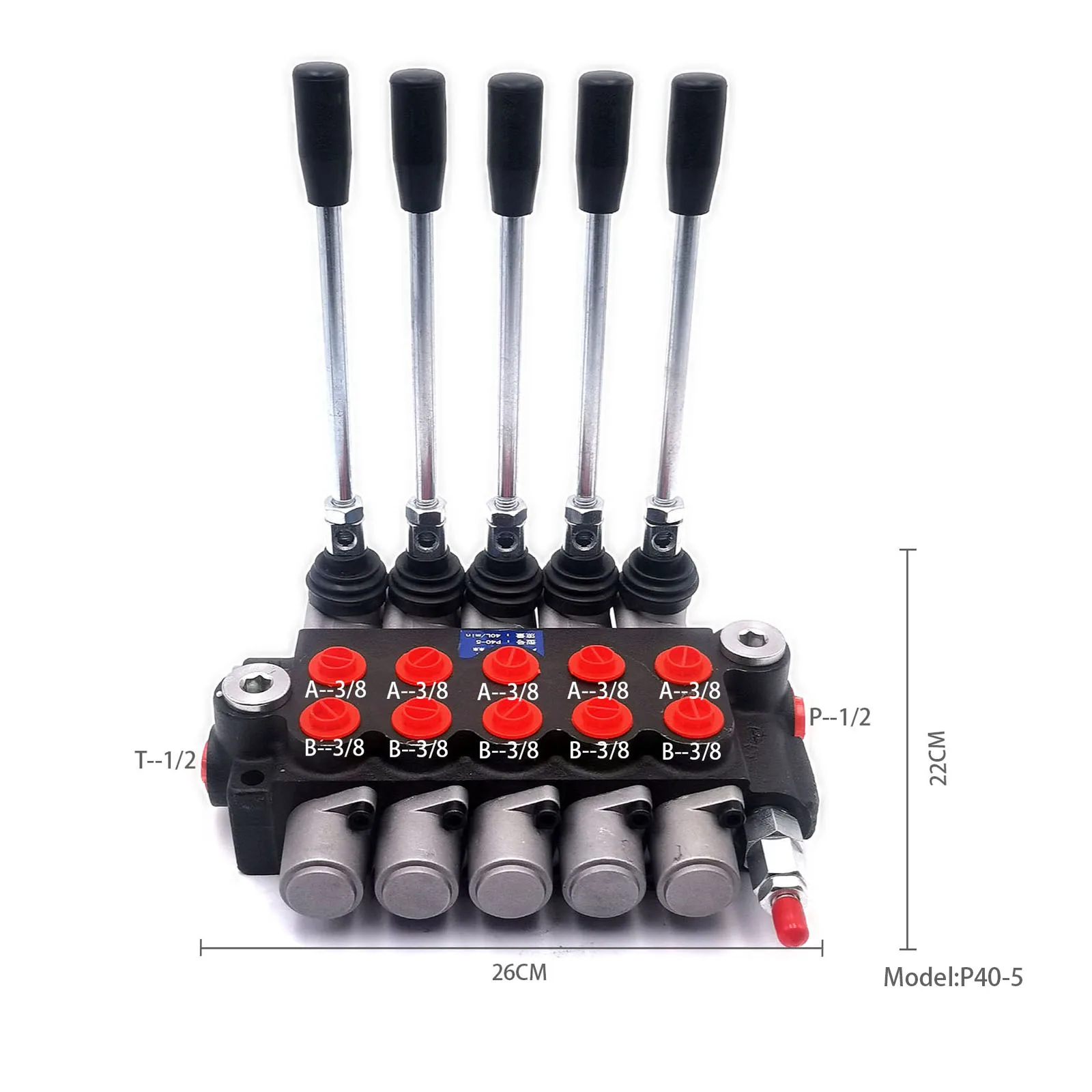 T 5 Spools 40LPM Dump Truck Proportional Hydraulic Directional Control Valves