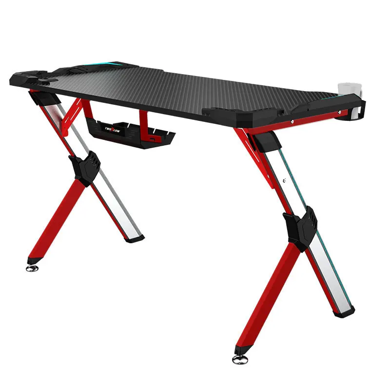 Oem processing custom RGB game table with lights Room office Pink Gaming desk  Spot factory direct sales Desktop computer desk