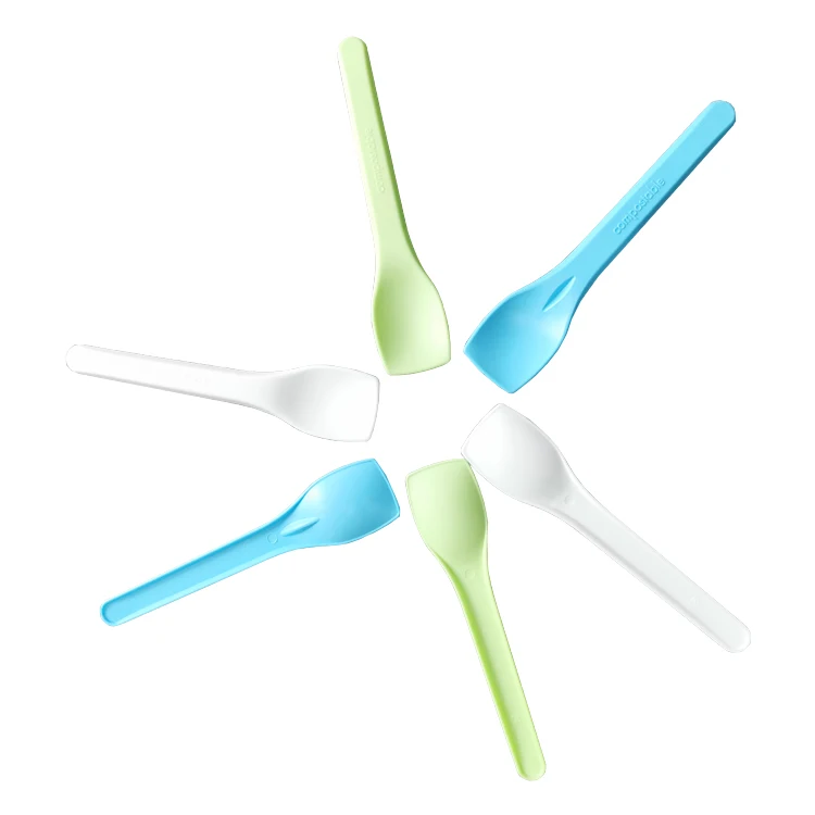 Disposable 100% Compostable Ice Cream Spoon Mini Spoon Yogurt ice cream spoons disposable