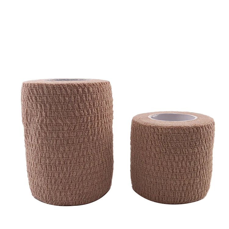 Medical elastic tape 100% cotton fabric cohesive bandage