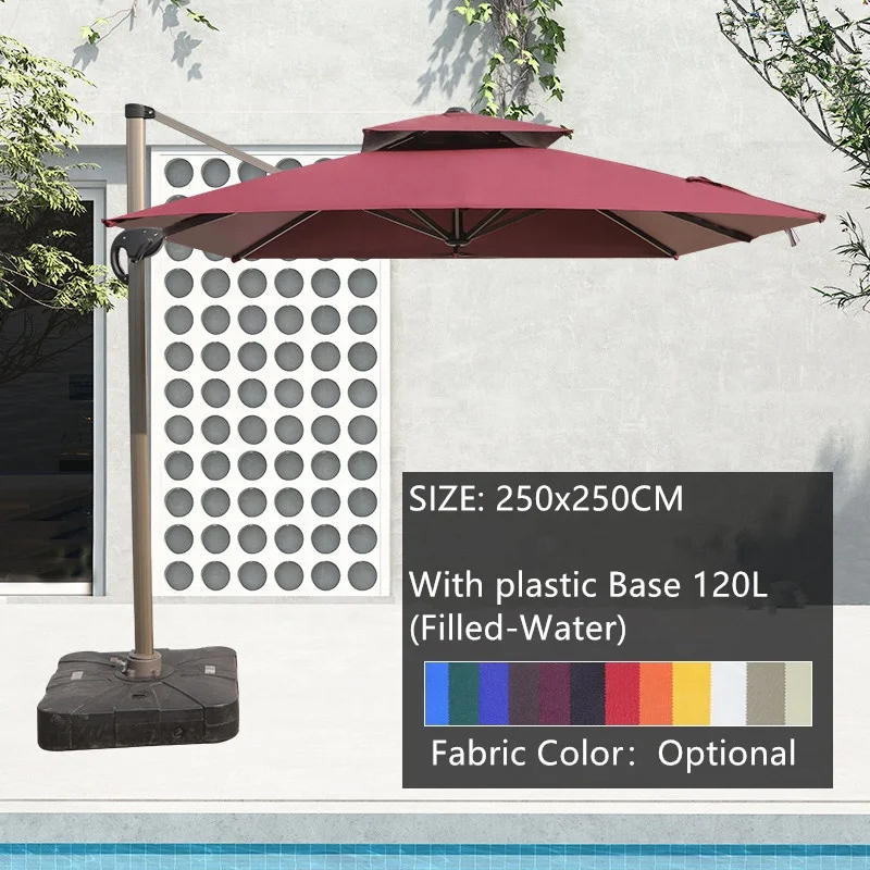 Aluminium Decorative Beach Umbrellas parasol  Used 360 Degrees Rotation Outdoor Patio Umbrella2022