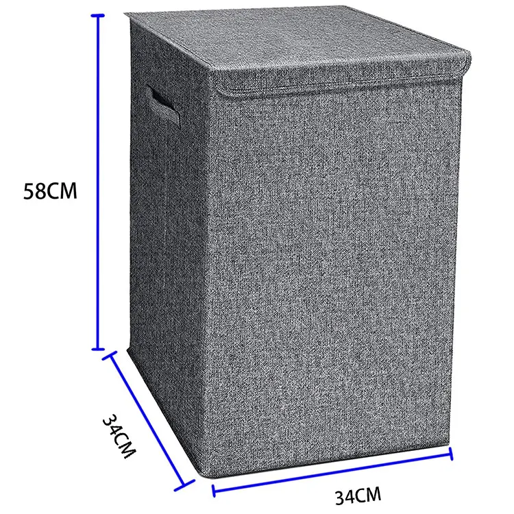 Free Sample Wholesale Removable divider Bag Design Collapsible Oxford Laundry Basket Foldable With lid