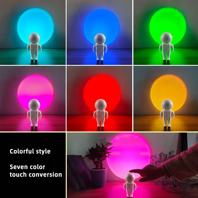 Mini Astronaut sunset lamp small night light projection lamp kids loving decoration lamp astronaut robot light