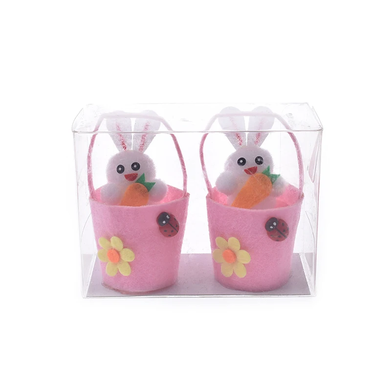 Hot Selling Lovely Easter Basket Easter Bunny Rabbit Decoration Set
