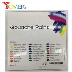 Hot Sale on line 24pcs 12ml Alu Tube Artist Gouache Paint Set