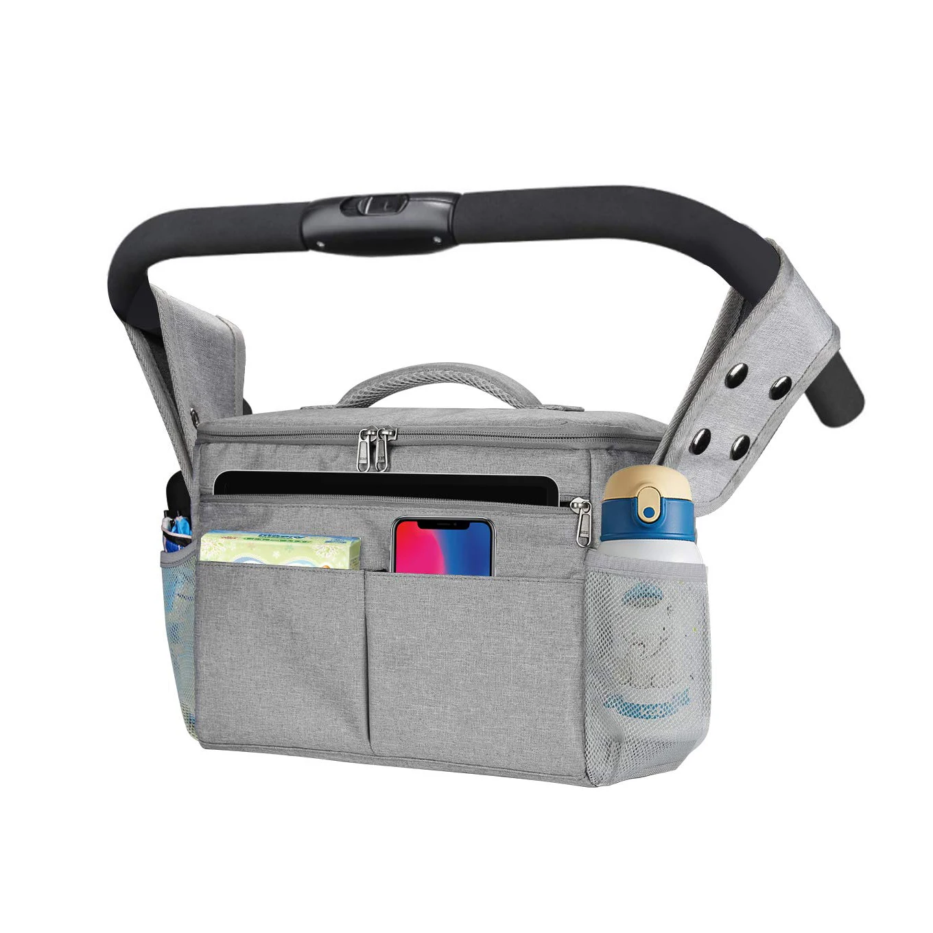 Baby Stroller Organizer /Bag with Insulated Cup Holder Baby Diaper Tote Bag Nappy Bags OEM Accepted