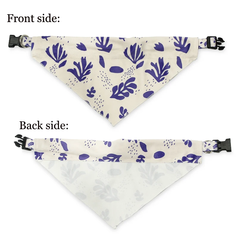 Custom triangle dog bandanas plaid sublimation custom print logo personalized birthday cotton dog head necklace scarf bulk