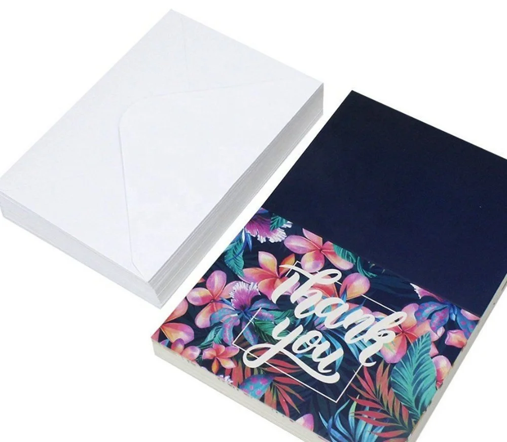 Hot Sale Custom Printed Gold Foil Luxury Look Wedding Invitation Paper Card Fold Thank You