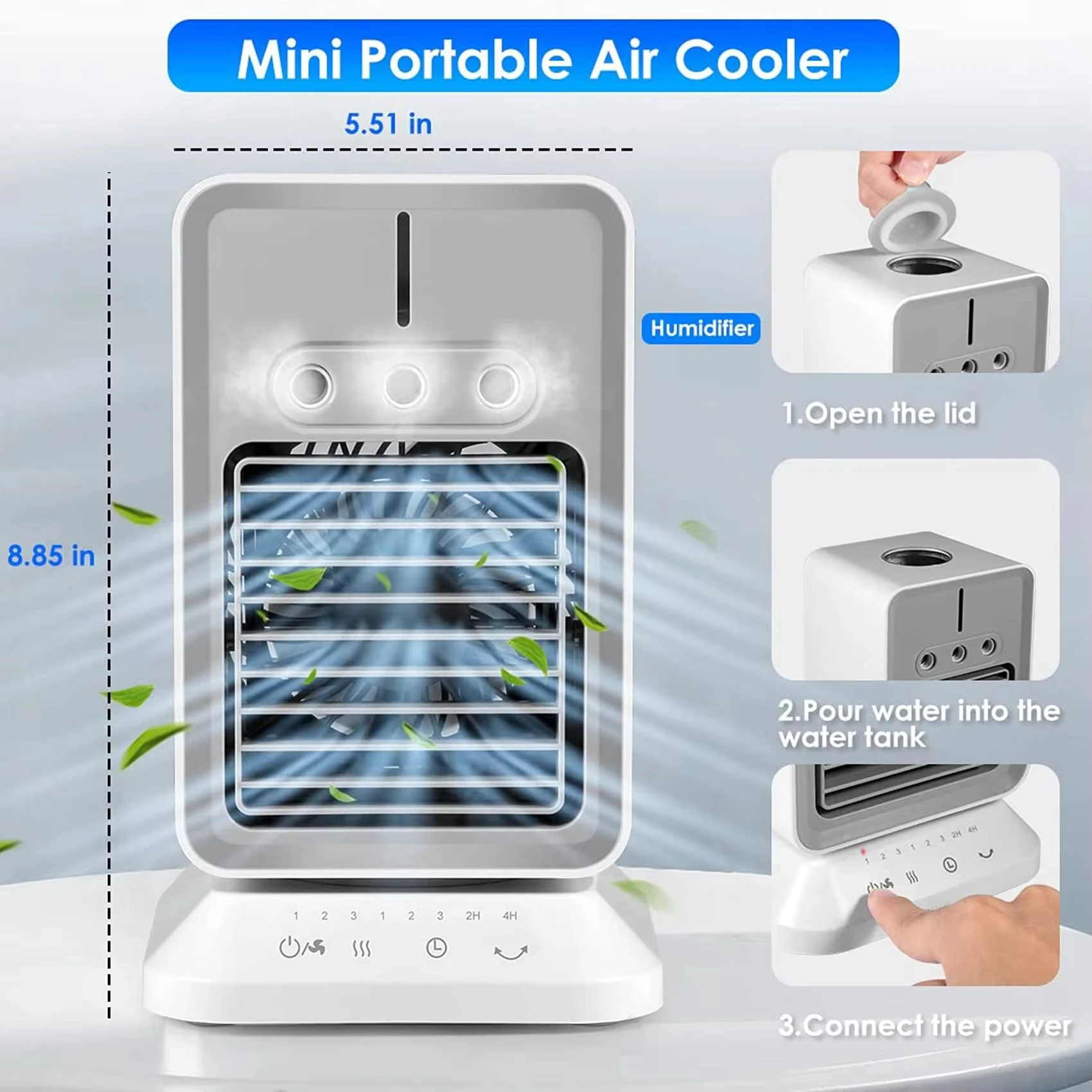 Best Seller Personal Air Conditioner Portable Evaporative Air Cooler Fan Timing Oscillation Function Humidifier for Home Outdoor
