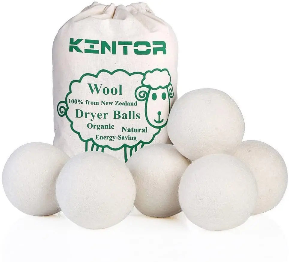 Wholesale 6- pack Organic Wool Clothes Dryer Balls For Laundry Washing Machine with Custom Logo