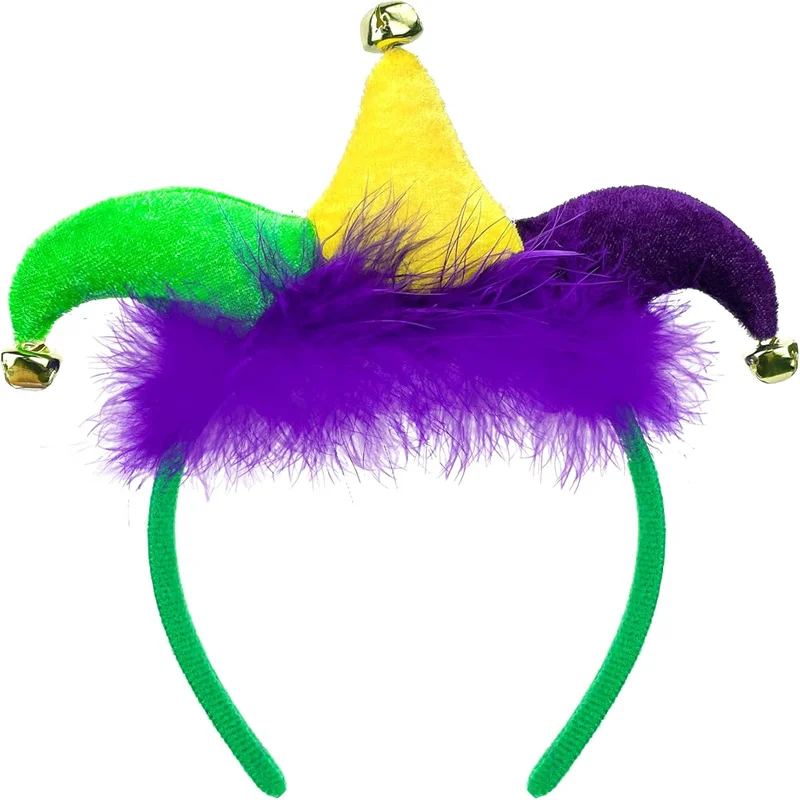 Головные уборы Mardi Gras Jester Clown фиолетовая зеленая Золотая шляпа для маскарада аксессуар косплея идеальный вечеринки выпускной