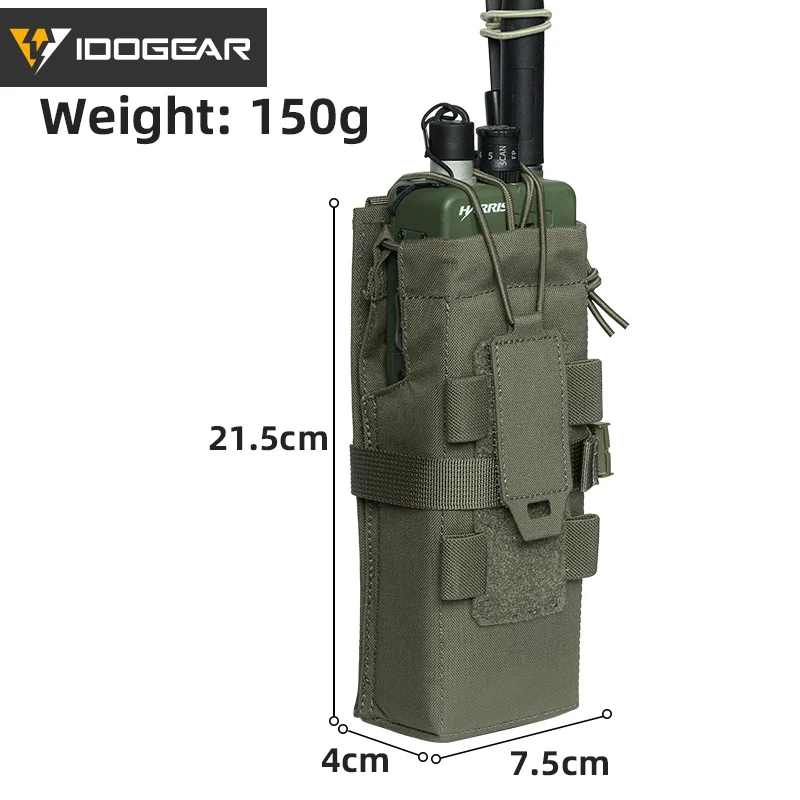 Тактический радиопакет IDOGEAR Coyote Brown Walkie Talkies тактический для 152 радио размером с