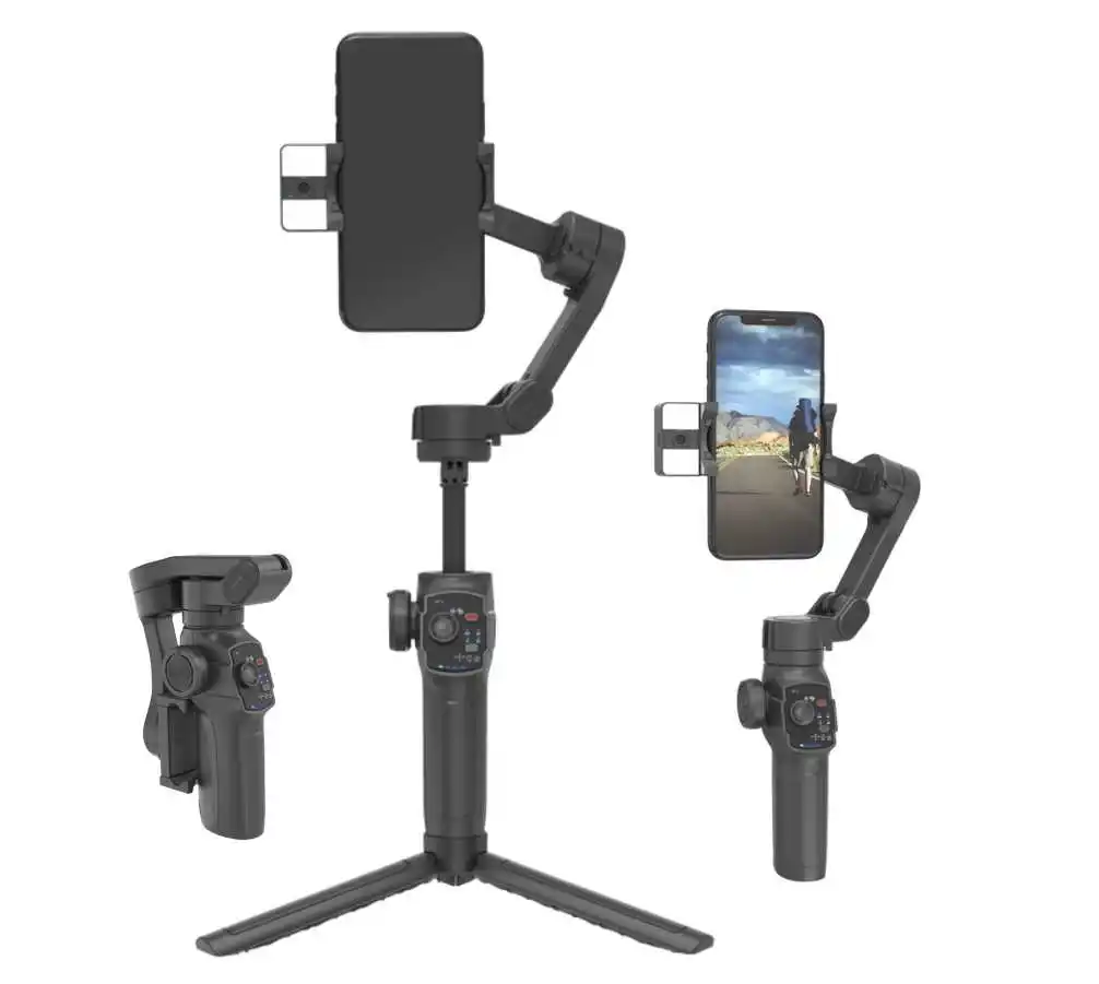 Factory wholesale 3 axis 360 rotation handheld anti-shake mobile gimbal stabilizer extension selfie stick