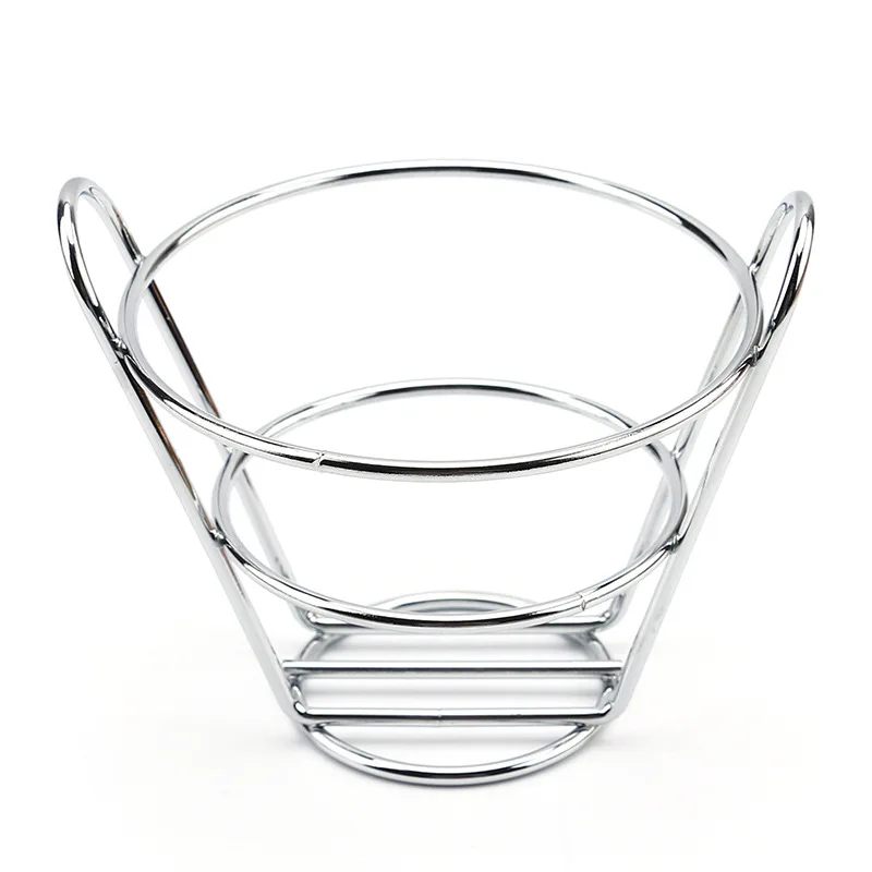 Wholesale price various colors Metal welded snack basket chicken nugget storage pan french fries holder