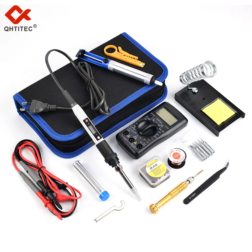 JCD Q830H8SWEU5NK-BD Digital Multimeter Soldering Iron Set Welding Tools Kit  Adjustable Temperature Electric Soldering Iron