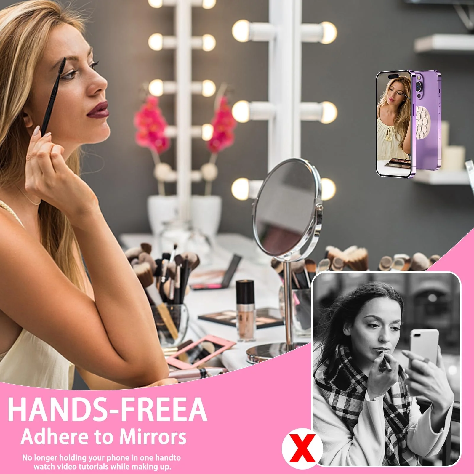 Promotion Gift Remove Silicone Suction Phone Case Adhesive Mount Cellphone case Compatible Hands Free Mobile Accessory Holder