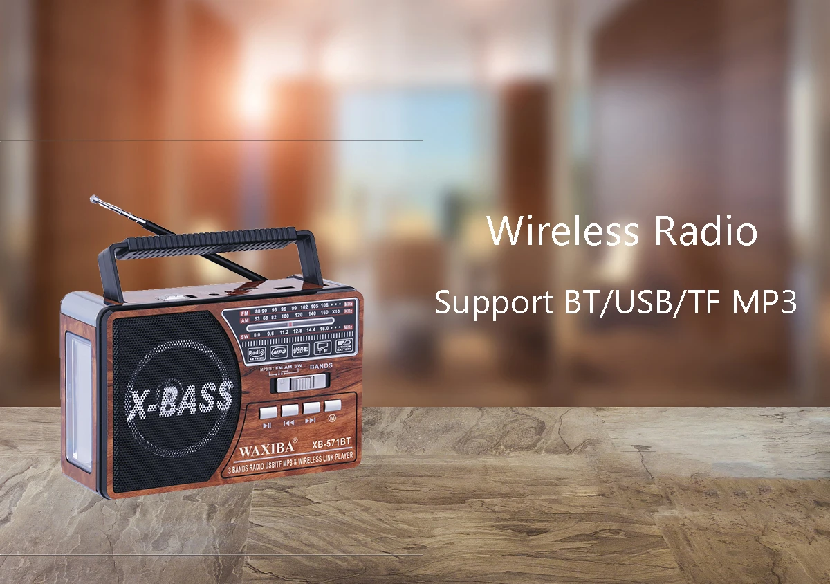 XB-571BT AM FM радио комплект приемник с USB маленькая Беспроводная Связь Динамик BT waxiba Портативный Радио