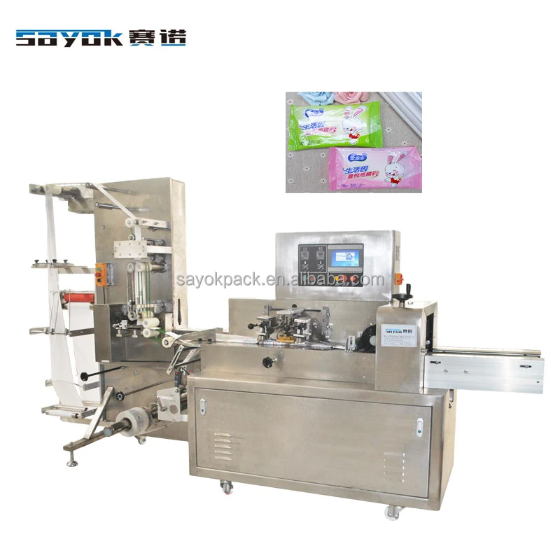 Automatic Wet Tissue Packaging Machine Automatic Single Piece Wet Wipes Wet Tissue Making Machine