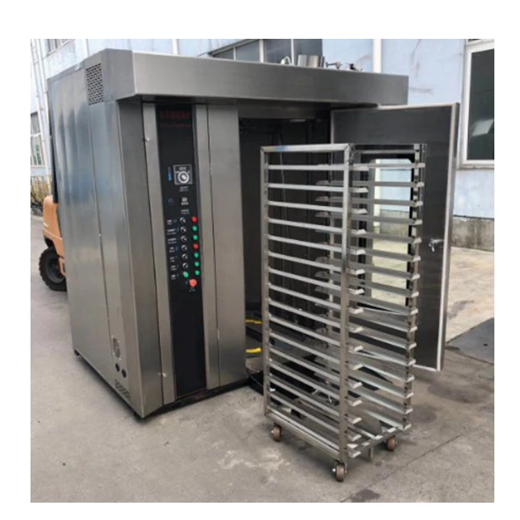 Cookie Biscuit Cake Bread Rotating Baking Rack Oven Bakery 32 64 Trays Electric Diesel Gas Rotary Oven Price