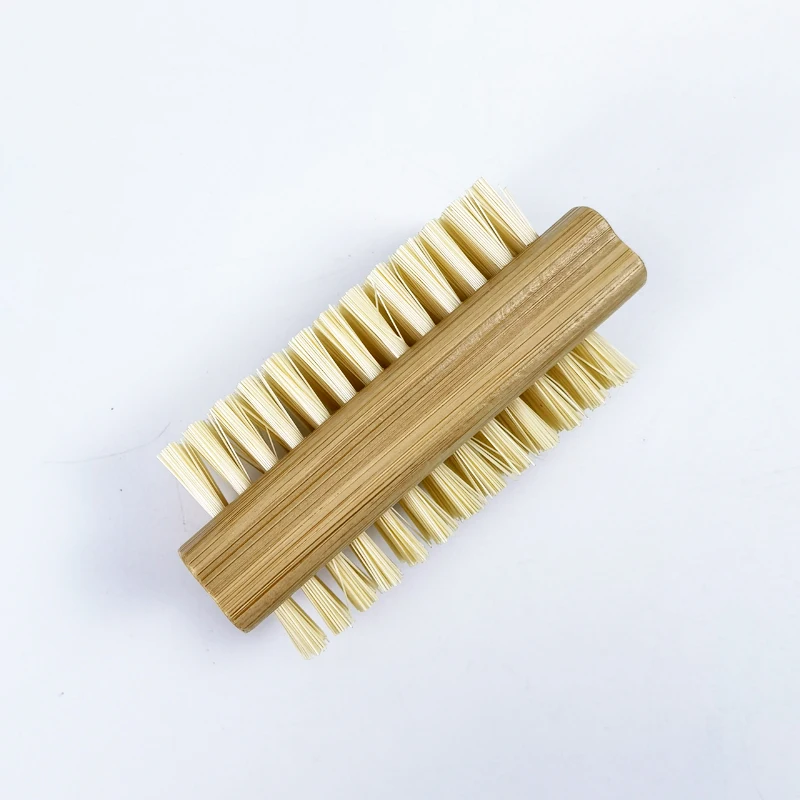 Распродажа, Бамбуковая Двухсторонняя щетка для чистки ногтей из ПЭТ