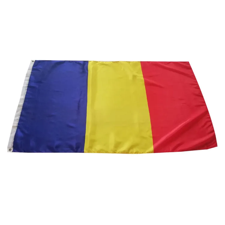Hot Sale Presidential Election Romania Flags With Logo Custom Print Romania Flag 90*150cm Country Blue Yellow Red Flag For Vote