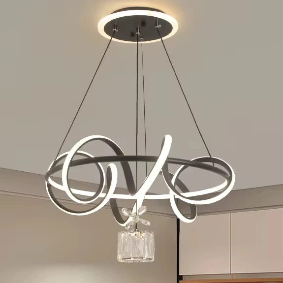 Modern simple living room dining room bar pendant light new shaped three-colour light clothing shop bedroom chandelier