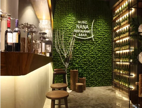 Hot sale Artificial Stone Moss Green Grass Wall For Decoration