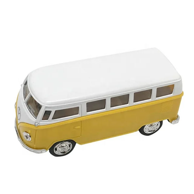 1:32 Scale  Diecast Metal Model  Pull Back Bus Open Door Toys