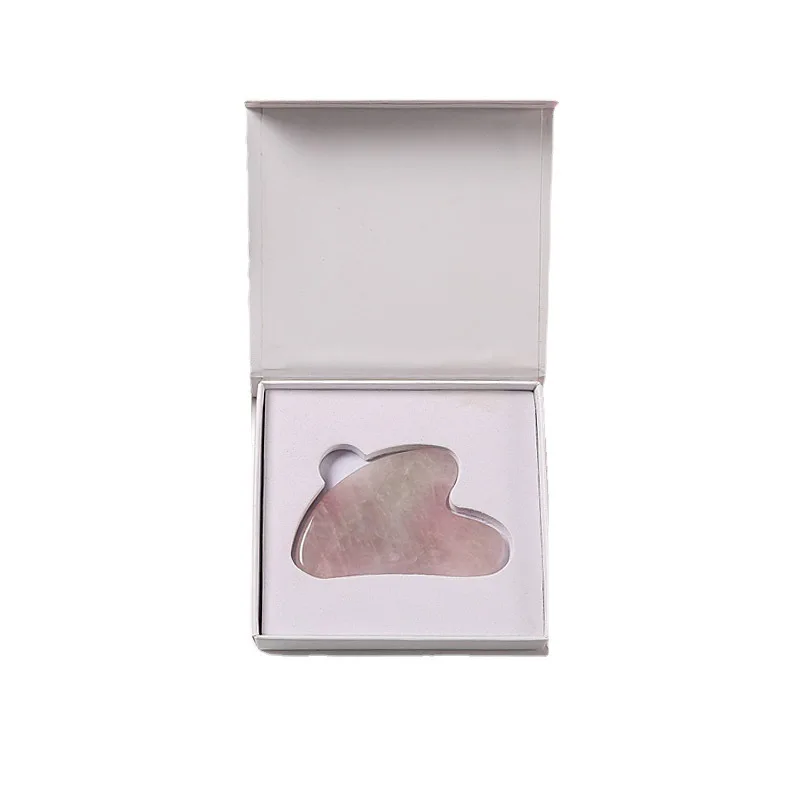 Custom Logo Magnetic Cardboard Natural Jade Roller Massage Rose Quartz Face Jade Roller Gua Sha Set Packaging Paper Box