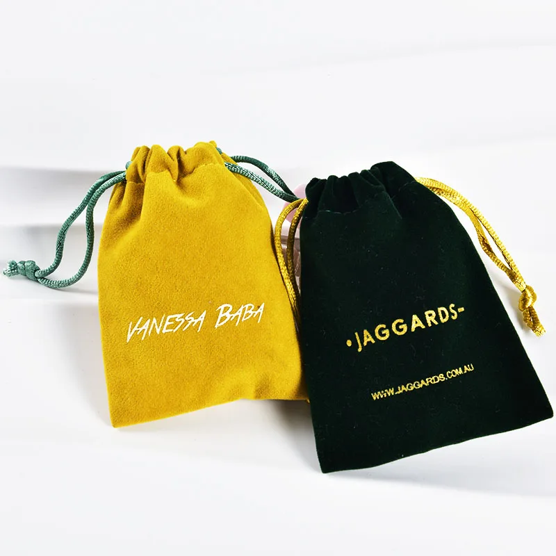 $0.1 SAMPLE Small Size Multi-color Jewellery Packaging Drawstring Velvet Bag Wholesale Custom Logo Gift Pouch Bag