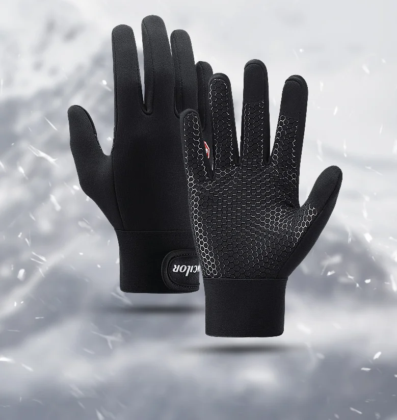 Winter Sports Non Slip Touch Screen Protection Gloves Hot Fleece Lined Mountain Waterproof Ski Gloves