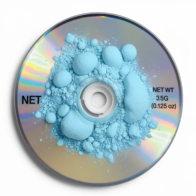 Die Cut Irregular Special Shape Holographic Child Resistant Smell Proof 3.5g 8th Cali Pouches Empty DVD Case Disc CD Mylar Bags