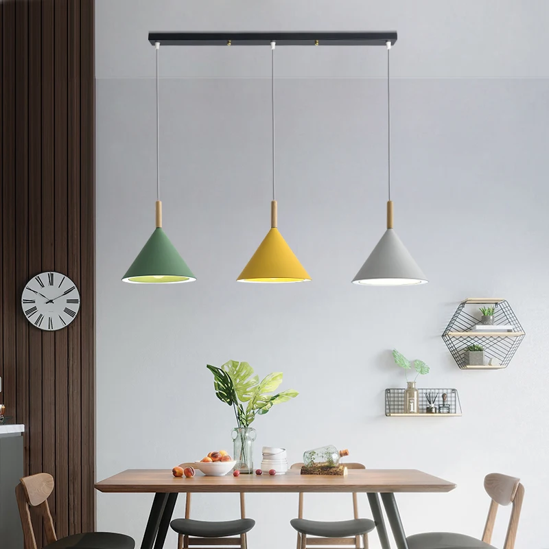 Northern Europe Modern Designer Macaron Colorful Bar Cafe Dining room LED Pendant Lights