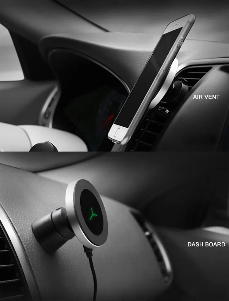 
Magnetic Wireless Car Charger Full Automatic Mount Qi Wireless Fast Charging Car Holder Stand for Mobile Phone 