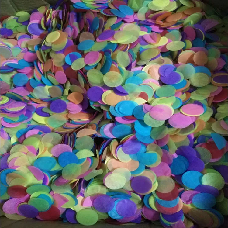 
Black, Gold, White Mixed Circles Tissue Paper Confetti 1 inch Wholesale 
