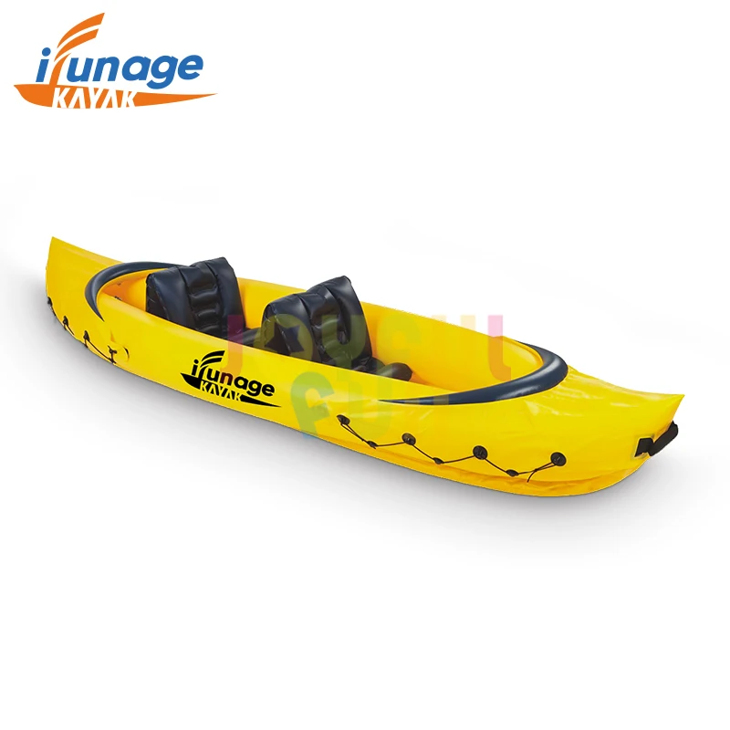 JOYFUL FUN Popular 2 person PVC Rowing Boats Used Commercial Inflatable Fishing Kayak