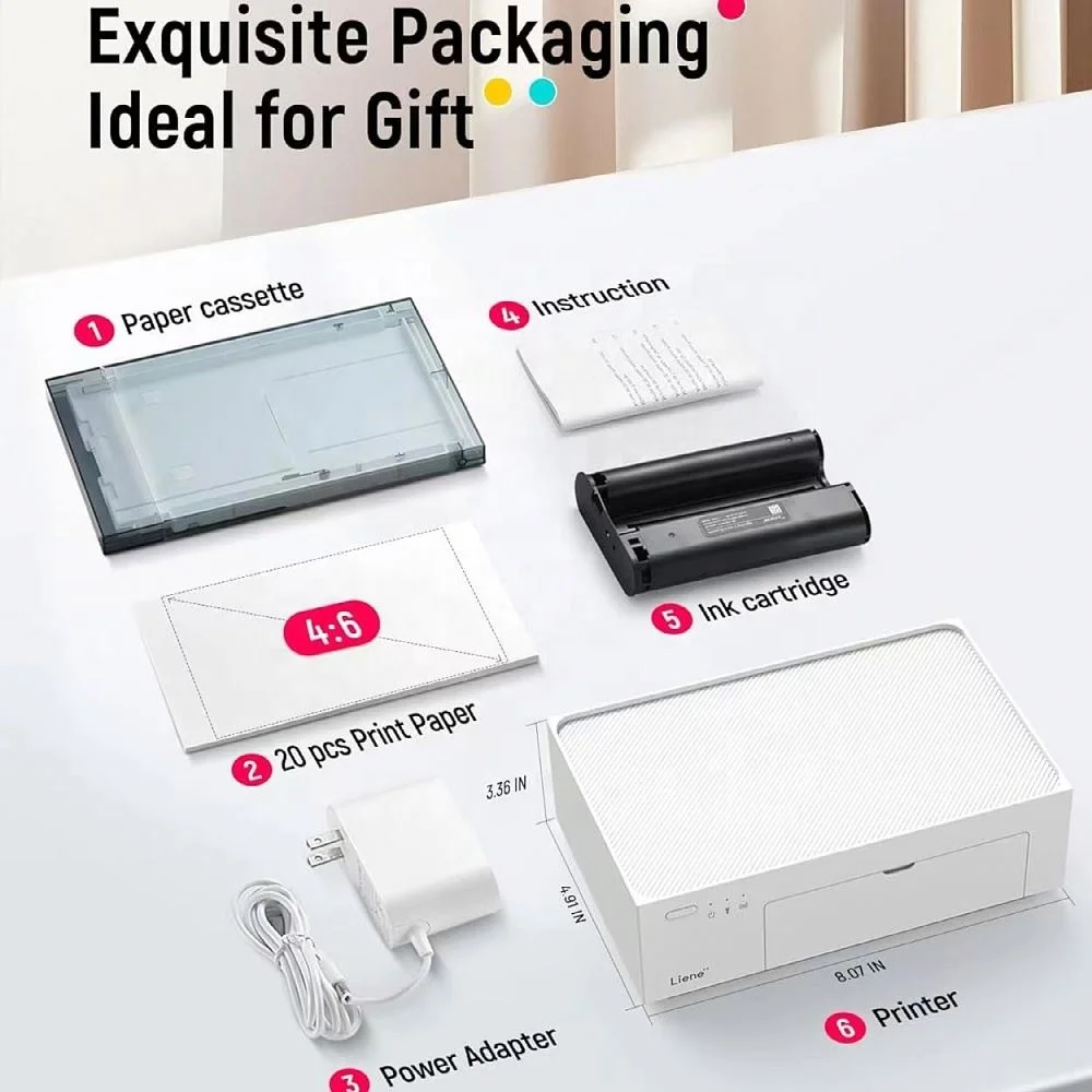 Portable Photo Printer With Minimalist Design Ideal For Ios And Android Devices