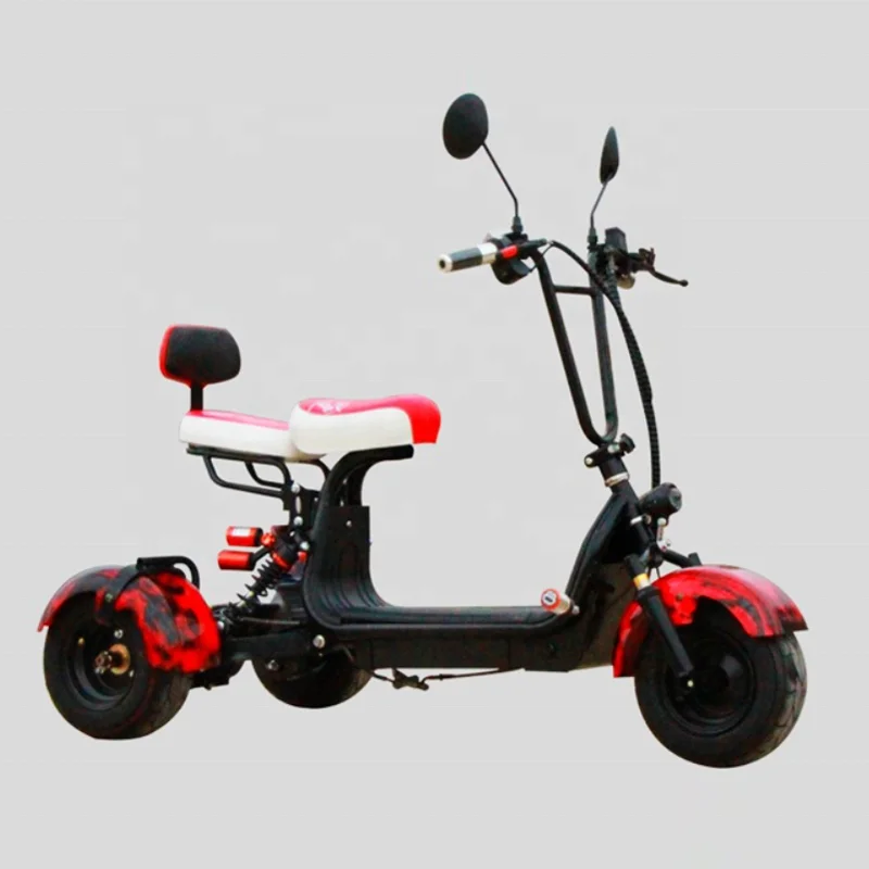 3 wheeler mini size wide fat tire electric scooter