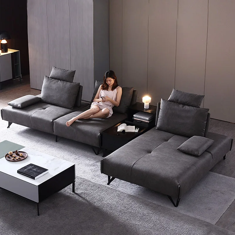 Modern Microfiber Fabric Sectional Sofa Set L Shaped Couches Sofas Para Sala De Estar Lounge Suite for Living Room Furniture