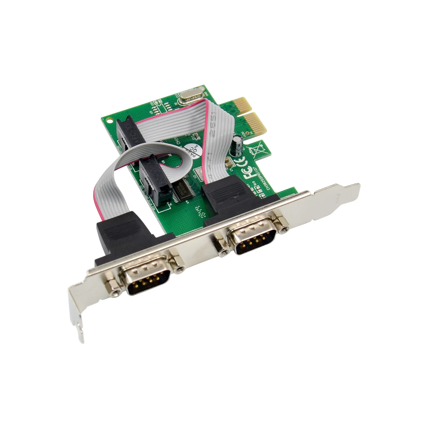PCIe для DB9 RS232 последовательный преобразователь карты устройство работающее от прикуривателя с 2 портами DB-9 Серийный rs232 порты pcie Карты
