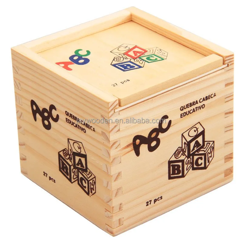 27pcs / set Wooden Alphabet Letters Stacking Blocks Crafts Kids Educational Toy  custom dice set
