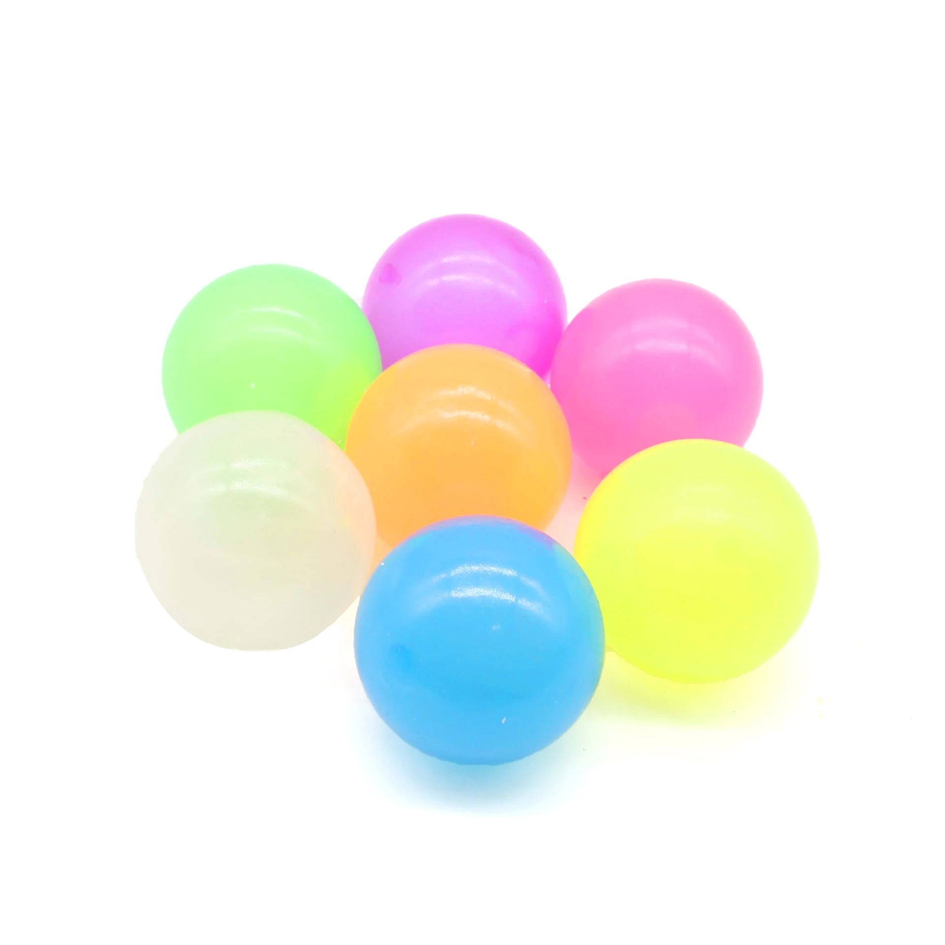 Wholesale Custom Toys Hand Massage Relief Stress Luminescent Sticky Wall Balls Glow in Dark Ceiling