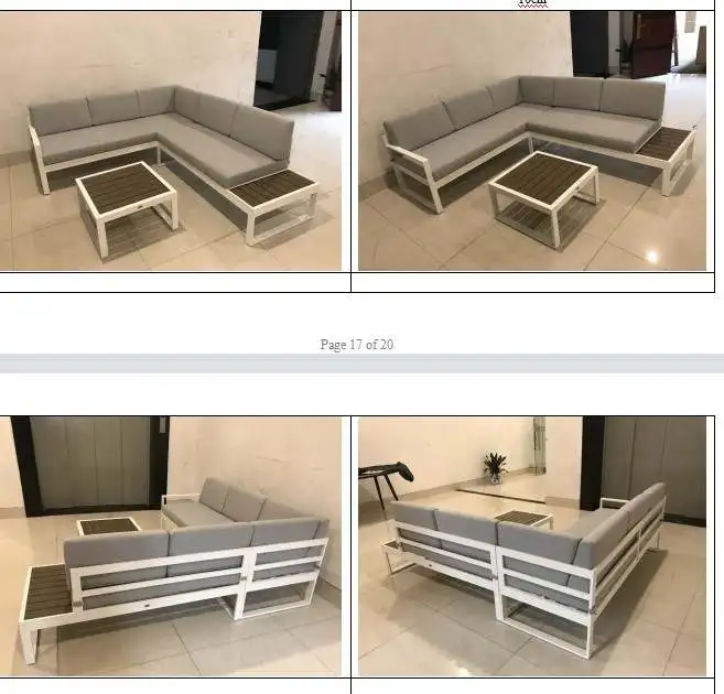 Hot Sale Modern Leisure Style Outdoor  Waterproof  PE  Wicker Patio Rattan Sofa Set With Coffee Table