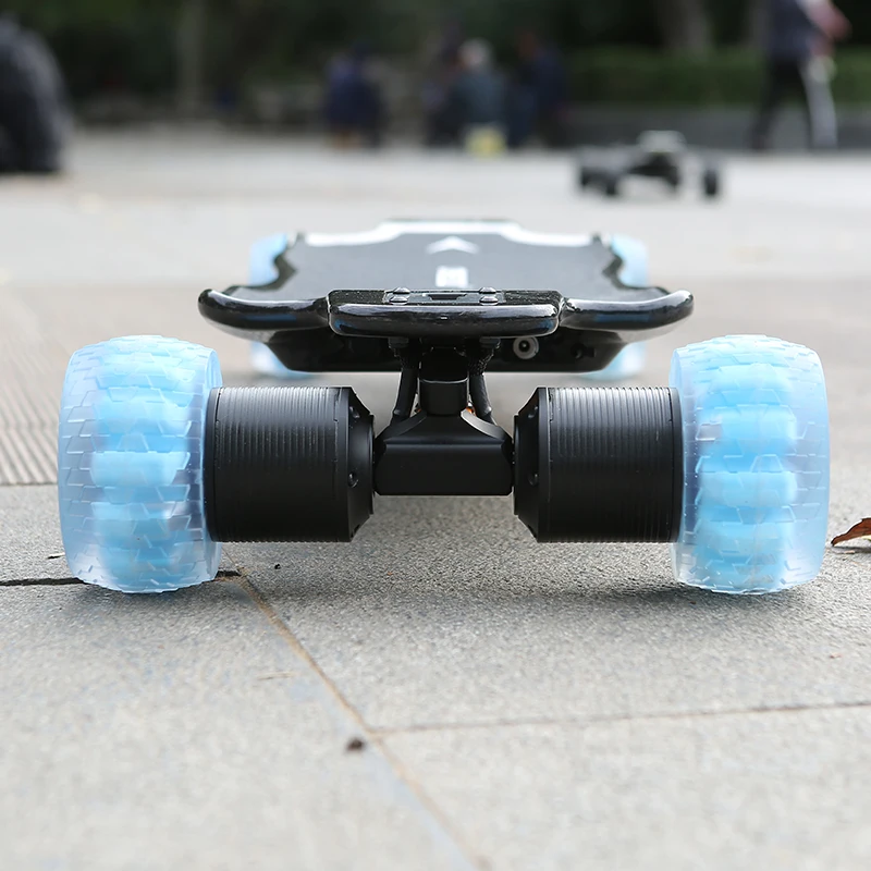 Stable Double Kingpin Trucks 55kms/h electric skateboard with super slim design onewow carbon fiber caved deck