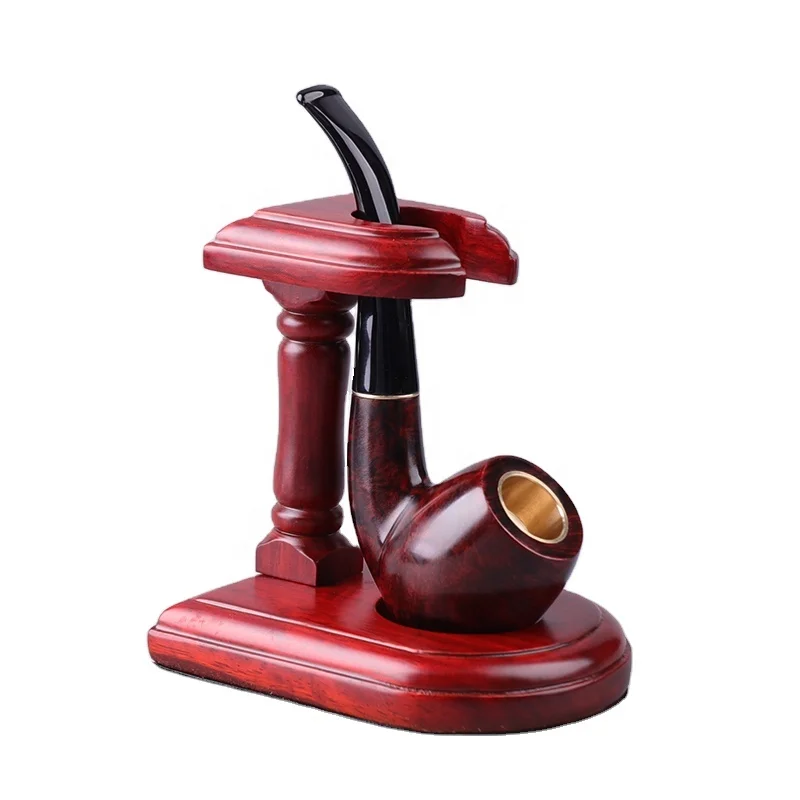 New Arrival Tobacco Pipe Stand One Seat Pipe Rack Rosewood High Quality Smoking Pipe Holder